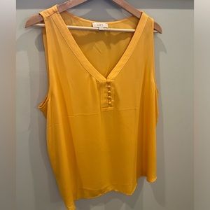 LOFT outlet Yellow Sleeveless Blouse Top